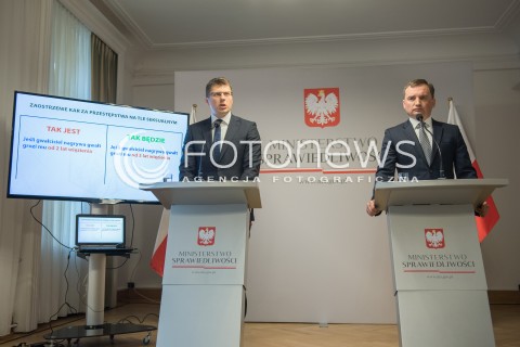  07.09.2017 WARSZAWA<br />KONFERENCJA PRASOWA MINISTRA SPRAWIEDLIWOSCI<br />N/Z MINISTER SPRAWIEDLIWOSCI ZBIGNIEW ZIOBRO MARCIN WARCHOL<br /> 