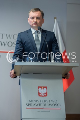  07.09.2017 WARSZAWA<br />KONFERENCJA PRASOWA MINISTRA SPRAWIEDLIWOSCI<br />N/Z MINISTER SPRAWIEDLIWOSCI ZBIGNIEW ZIOBRO<br /> 