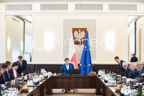  07.09.2017 WARSZAWA<br />POSIEDZENIE RADY MINISTROW<br />N/Z PREMIER BEATA SZYDLO RADA MINISTROW MINISTROWIE<br /> 