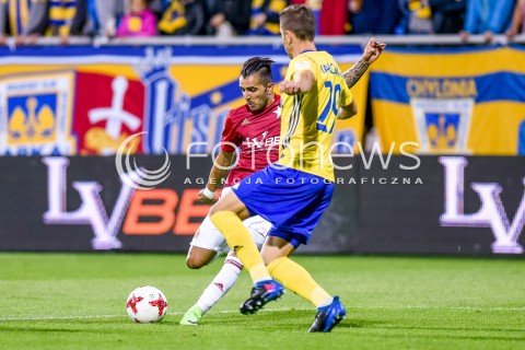  08.09.2017 GDYNIA <br />PILKA NOZNA - EKSTRAKLASA SEZON 2017/2018<br />MECZ ARKA GDYNIA - WISLA KRAKOW<br />N/Z CARLOS LOPEZ MICHAL MARCJANIK<br /> 