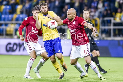  08.09.2017 GDYNIA <br />PILKA NOZNA - EKSTRAKLASA SEZON 2017/2018<br />MECZ ARKA GDYNIA - WISLA KRAKOW<br />N/Z KRZYSZTOF SOBIERAJ ARKADIUSZ GLOWACKI<br /> 
