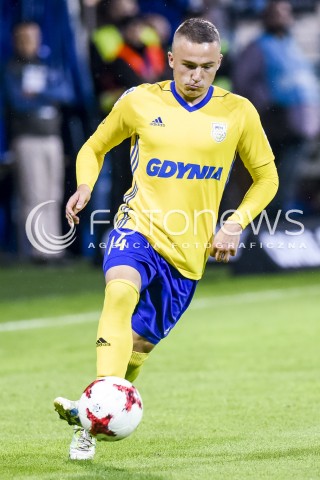  08.09.2017 GDYNIA <br />PILKA NOZNA - EKSTRAKLASA SEZON 2017/2018<br />MECZ ARKA GDYNIA - WISLA KRAKOW<br />N/Z MICHAL NALEPA<br /> 