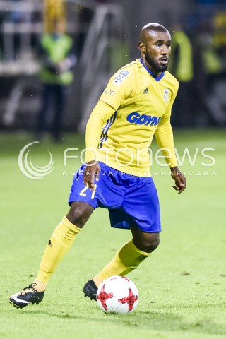  08.09.2017 GDYNIA <br />PILKA NOZNA - EKSTRAKLASA SEZON 2017/2018<br />MECZ ARKA GDYNIA - WISLA KRAKOW<br />N/Z YANNICK SAMBEA<br /> 