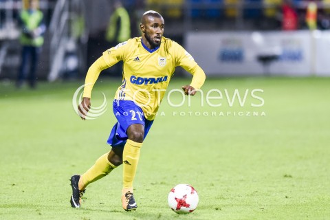  08.09.2017 GDYNIA <br />PILKA NOZNA - EKSTRAKLASA SEZON 2017/2018<br />MECZ ARKA GDYNIA - WISLA KRAKOW<br />N/Z YANNICK SAMBEA<br /> 