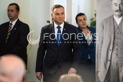  11.09.2017 WARSZAWA<br />INAUGURACYJNE POSIEDZENIE KOMITETU NARODOWYCH OBCHODOW SERNEJ ROCZNICY ODZYSKANIA NIEPODLEGLOSCI RP<br />N/Z PREZYDENT RP ANDRZEJ DUDA<br /> 