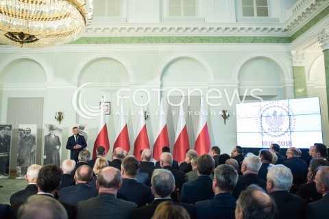  11.09.2017 WARSZAWA<br />INAUGURACYJNE POSIEDZENIE KOMITETU NARODOWYCH OBCHODOW SERNEJ ROCZNICY ODZYSKANIA NIEPODLEGLOSCI RP<br />N/Z PREZYDENT RP ANDRZEJ DUDA<br /> 