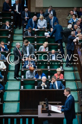  12.09.2017 WARSZAWA<br />POSIEDZENIE SEJMU RP <br />N/Z MAREK KUCHCINSKI JAROSLAW KACZYNSKI MARIUSZ BLASZCZAK<br /> 