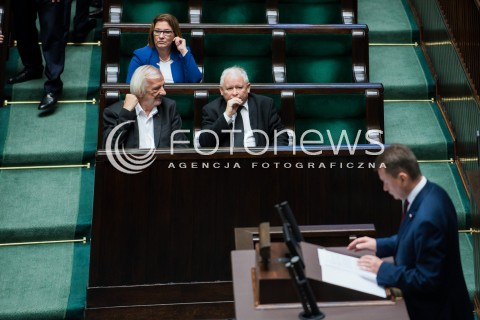  12.09.2017 WARSZAWA<br />POSIEDZENIE SEJMU RP <br />N/Z JAROSLAW KACZYNSKI RYSZARD TERLECKI MARIUSZ BLASZCZAK<br /> 