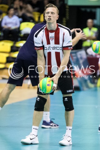  14.09.2017 KROSNO  <br />X MIEDZYNARODOWY TURNIEJ O PUCHAR PREZYDENTA MIASTA KROSNA<br />MECZ ASSECO RESOVIA - LOKOMOTIV CHARKOW <br />N/Z ELVISS KRASTINS SYLWETKA <br /> 