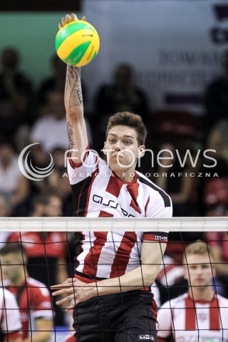  14.09.2017 KROSNO  <br />X MIEDZYNARODOWY TURNIEJ O PUCHAR PREZYDENTA MIASTA KROSNA<br />MECZ ASSECO RESOVIA - LOKOMOTIV CHARKOW <br />N/Z BARTLOMIEJ LEMANSKI SYLWETKA ATAK <br /> 