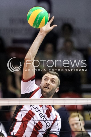  14.09.2017 KROSNO  <br />X MIEDZYNARODOWY TURNIEJ O PUCHAR PREZYDENTA MIASTA KROSNA<br />MECZ ASSECO RESOVIA - LOKOMOTIV CHARKOW <br />N/Z LUKASZ PERLOWSKI SYLWETKA ATAK <br /> 