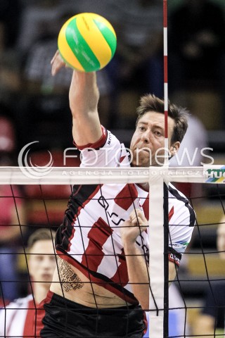  14.09.2017 KROSNO  <br />X MIEDZYNARODOWY TURNIEJ O PUCHAR PREZYDENTA MIASTA KROSNA<br />MECZ ASSECO RESOVIA - LOKOMOTIV CHARKOW <br />N/Z JOCHEN SCHOPS SYLWETKA ATAK <br /> 