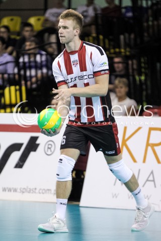  14.09.2017 KROSNO  <br />X MIEDZYNARODOWY TURNIEJ O PUCHAR PREZYDENTA MIASTA KROSNA<br />MECZ ASSECO RESOVIA - LOKOMOTIV CHARKOW <br />N/Z DOMINIK DEPOWSKI SYLWETKA <br /> 