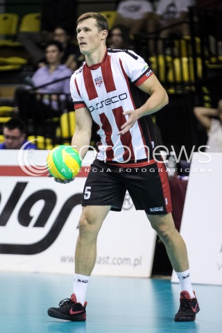  14.09.2017 KROSNO  <br />X MIEDZYNARODOWY TURNIEJ O PUCHAR PREZYDENTA MIASTA KROSNA<br />MECZ ASSECO RESOVIA - LOKOMOTIV CHARKOW <br />N/Z LUKAS TICHACEK SYLWETKA <br /> 