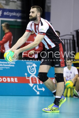  14.09.2017 KROSNO  <br />X MIEDZYNARODOWY TURNIEJ O PUCHAR PREZYDENTA MIASTA KROSNA<br />MECZ ASSECO RESOVIA - LOKOMOTIV CHARKOW <br />N/Z MARCIN MOZDZONEK SYLWETKA <br /> 