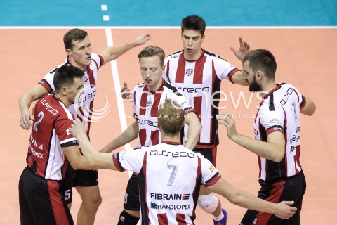  14.09.2017 KROSNO  <br />X MIEDZYNARODOWY TURNIEJ O PUCHAR PREZYDENTA MIASTA KROSNA<br />MECZ ASSECO RESOVIA - LOKOMOTIV CHARKOW <br />N/Z ELVISS KRASTINS ALEKSANDER SLIWKA LUKAS TICHACEK PAWEL RUSEK MARCIN MOZDZONEK RADOSC EMOCJE <br /> 