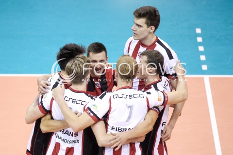  14.09.2017 KROSNO  <br />X MIEDZYNARODOWY TURNIEJ O PUCHAR PREZYDENTA MIASTA KROSNA<br />MECZ ASSECO RESOVIA - LOKOMOTIV CHARKOW <br />N/Z BARTLOMIEJ LEMANSKI PAWEL RUSEK RADOSC EMOCJE <br /> 