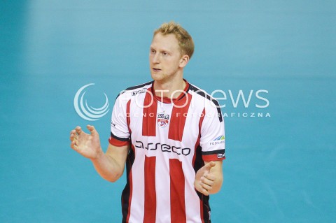  14.09.2017 KROSNO  <br />X MIEDZYNARODOWY TURNIEJ O PUCHAR PREZYDENTA MIASTA KROSNA<br />MECZ ASSECO RESOVIA - LOKOMOTIV CHARKOW <br />N/Z JAKUB JAROSZ RADOSC EMOCJE <br /> 