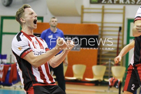  14.09.2017 KROSNO  <br />X MIEDZYNARODOWY TURNIEJ O PUCHAR PREZYDENTA MIASTA KROSNA<br />MECZ ASSECO RESOVIA - LOKOMOTIV CHARKOW <br />N/Z ELVISS KRASTINS RADOSC EMOCJE SYLWETKA <br /> 