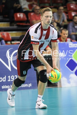 14.09.2017 KROSNO  <br />X MIEDZYNARODOWY TURNIEJ O PUCHAR PREZYDENTA MIASTA KROSNA<br />MECZ ASSECO RESOVIA - LOKOMOTIV CHARKOW <br />N/Z ELVISS KRASTINS SYLWETKA <br /> 