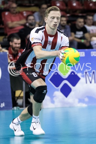  14.09.2017 KROSNO  <br />X MIEDZYNARODOWY TURNIEJ O PUCHAR PREZYDENTA MIASTA KROSNA<br />MECZ ASSECO RESOVIA - LOKOMOTIV CHARKOW <br />N/Z ELVISS KRASTINS SYLWETKA <br /> 