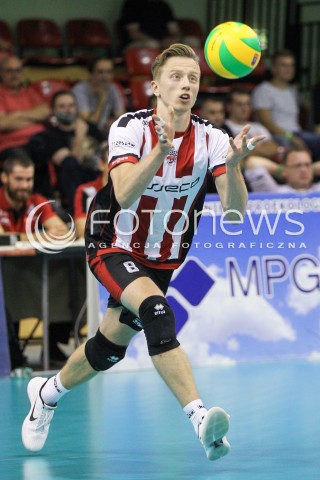  14.09.2017 KROSNO  <br />X MIEDZYNARODOWY TURNIEJ O PUCHAR PREZYDENTA MIASTA KROSNA<br />MECZ ASSECO RESOVIA - LOKOMOTIV CHARKOW <br />N/Z ELVISS KRASTINS SYLWETKA <br /> 