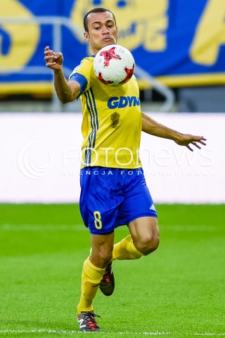  15.09.2017 GDYNIA <br />PILKA NOZNA - EKSTRAKLASA SEZON 2017/2018<br />MECZ ARKA GDYNIA - ZAGLEBIE LUBIN<br />N/Z MARCUS DA SILVA<br /> 