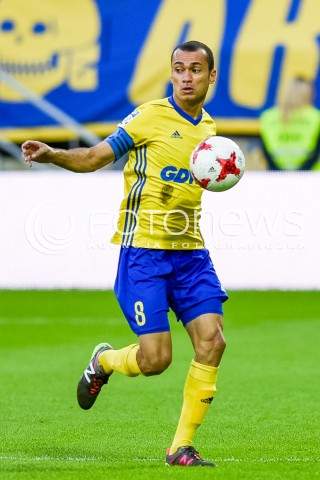  15.09.2017 GDYNIA <br />PILKA NOZNA - EKSTRAKLASA SEZON 2017/2018<br />MECZ ARKA GDYNIA - ZAGLEBIE LUBIN<br />N/Z MARCUS DA SILVA<br /> 