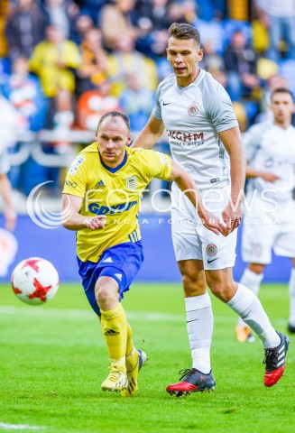  15.09.2017 GDYNIA <br />PILKA NOZNA - EKSTRAKLASA SEZON 2017/2018<br />MECZ ARKA GDYNIA - ZAGLEBIE LUBIN<br />N/Z RAFAL SIEMASZKO BARTOSZ KOPACZ<br /> 
