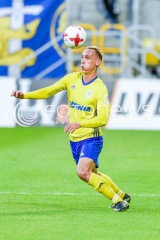  15.09.2017 GDYNIA <br />PILKA NOZNA - EKSTRAKLASA SEZON 2017/2018<br />MECZ ARKA GDYNIA - ZAGLEBIE LUBIN<br />N/Z ADAM MARCINIAK<br /> 