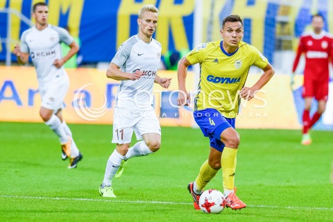  15.09.2017 GDYNIA <br />PILKA NOZNA - EKSTRAKLASA SEZON 2017/2018<br />MECZ ARKA GDYNIA - ZAGLEBIE LUBIN<br />N/Z DAWID SOLDECKI BARTLOMIEJ PAWLOWSKI<br /> 