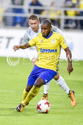  15.09.2017 GDYNIA <br />PILKA NOZNA - EKSTRAKLASA SEZON 2017/2018<br />MECZ ARKA GDYNIA - ZAGLEBIE LUBIN<br />N/Z YANNICK SAMBEA<br /> 