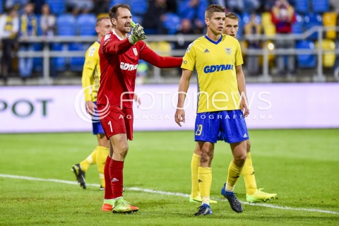  15.09.2017 GDYNIA <br />PILKA NOZNA - EKSTRAKLASA SEZON 2017/2018<br />MECZ ARKA GDYNIA - ZAGLEBIE LUBIN<br />N/Z PAVELS STEINBORS MICHAL MARCJANIK<br /> 