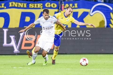  15.09.2017 GDYNIA <br />PILKA NOZNA - EKSTRAKLASA SEZON 2017/2018<br />MECZ ARKA GDYNIA - ZAGLEBIE LUBIN<br />N/Z MARCUS DA SILVA ALAN CZERWINSKI<br /> 