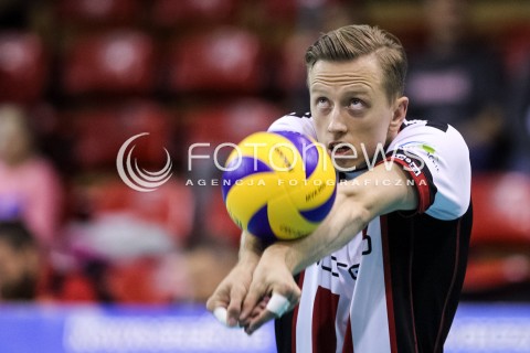  16.09.2017 KROSNO  <br />X MIEDZYNARODOWY TURNIEJ O PUCHAR PREZYDENTA MIASTA KROSNA<br />MECZ ASSECO RESOVIA - UPCAN SAN JUAN VOLLEY CLUB ARGENTYNA<br />N/Z ELVISS KRASTINS SYLWETKA <br /> 