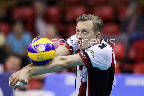  16.09.2017 KROSNO  <br />X MIEDZYNARODOWY TURNIEJ O PUCHAR PREZYDENTA MIASTA KROSNA<br />MECZ ASSECO RESOVIA - UPCAN SAN JUAN VOLLEY CLUB ARGENTYNA<br />N/Z ELVISS KRASTINS SYLWETKA <br /> 