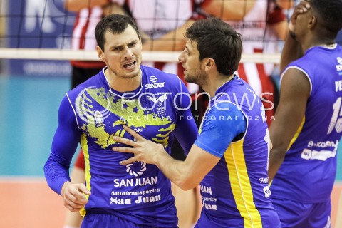  16.09.2017 KROSNO  <br />X MIEDZYNARODOWY TURNIEJ O PUCHAR PREZYDENTA MIASTA KROSNA<br />MECZ ASSECO RESOVIA - UPCAN SAN JUAN VOLLEY CLUB ARGENTYNA<br />N/Z ZBIGNIEW BARTMAN JAVIER FILARDI <br /> 