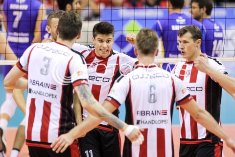  16.09.2017 KROSNO  <br />X MIEDZYNARODOWY TURNIEJ O PUCHAR PREZYDENTA MIASTA KROSNA<br />MECZ ASSECO RESOVIA - UPCAN SAN JUAN VOLLEY CLUB ARGENTYNA<br />N/Z ALEKSANDER SLIWKA RADOSC EMOCJE <br /> 