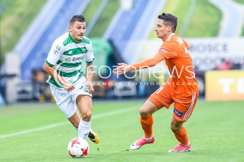  23.09.2017 NIECIECZA <br />PILKA NOZNA - EKSTRAKLASA SEZON 2017/2018<br />MECZ BRUK-BET TERMALICA NIECIECZA - LECHIA GDANSK<br />N/Z MATO MILOS PATRIK MISAK<br /> 