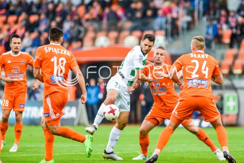  23.09.2017 NIECIECZA <br />PILKA NOZNA - EKSTRAKLASA SEZON 2017/2018<br />MECZ BRUK-BET TERMALICA NIECIECZA - LECHIA GDANSK<br />N/Z GRZEGORZ WOJTKOWIAK VLASTIMIR JOVANOVIC<br /> 