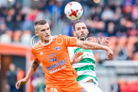  23.09.2017 NIECIECZA <br />PILKA NOZNA - EKSTRAKLASA SEZON 2017/2018<br />MECZ BRUK-BET TERMALICA NIECIECZA - LECHIA GDANSK<br />N/Z MARCO PAIXAO KAMIL SLABY<br /> 