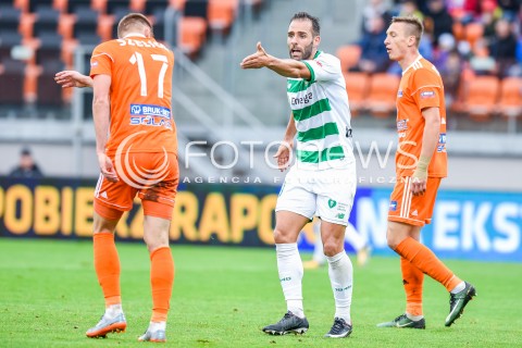  23.09.2017 NIECIECZA <br />PILKA NOZNA - EKSTRAKLASA SEZON 2017/2018<br />MECZ BRUK-BET TERMALICA NIECIECZA - LECHIA GDANSK<br />N/Z MARCO PAIXAO<br /> 