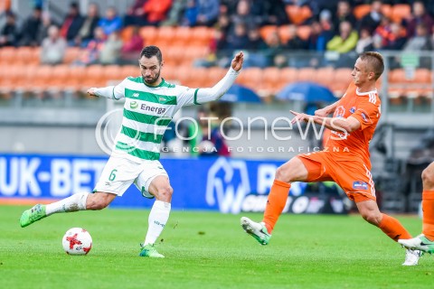  23.09.2017 NIECIECZA <br />PILKA NOZNA - EKSTRAKLASA SEZON 2017/2018<br />MECZ BRUK-BET TERMALICA NIECIECZA - LECHIA GDANSK<br />N/Z SIMEON SLAWCZEW<br /> 