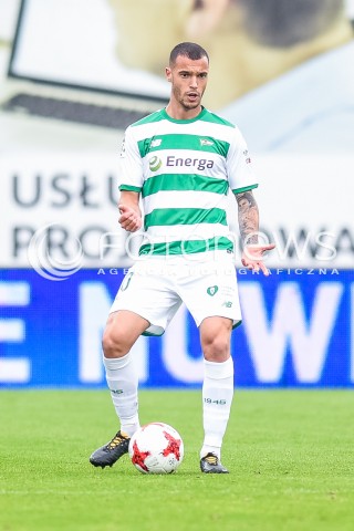  23.09.2017 NIECIECZA <br />PILKA NOZNA - EKSTRAKLASA SEZON 2017/2018<br />MECZ BRUK-BET TERMALICA NIECIECZA - LECHIA GDANSK<br />N/Z STEVEN VITORIA<br /> 