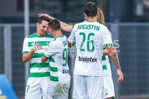  23.09.2017 NIECIECZA <br />PILKA NOZNA - EKSTRAKLASA SEZON 2017/2018<br />MECZ BRUK-BET TERMALICA NIECIECZA - LECHIA GDANSK<br />N/Z RAFAL WOLSKI JOAO OLIVEIRA GOL RADOSC BRAMKA NA 1:1<br /> 