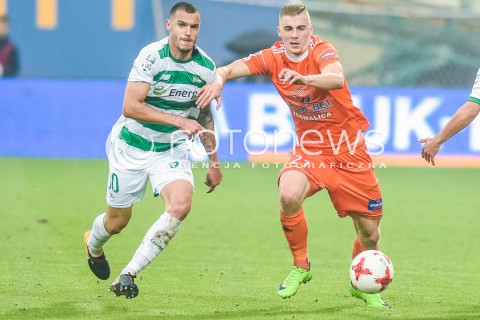  23.09.2017 NIECIECZA <br />PILKA NOZNA - EKSTRAKLASA SEZON 2017/2018<br />MECZ BRUK-BET TERMALICA NIECIECZA - LECHIA GDANSK<br />N/Z JOAO NUNES KAMIL SLABY<br /> 