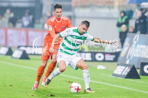  23.09.2017 NIECIECZA <br />PILKA NOZNA - EKSTRAKLASA SEZON 2017/2018<br />MECZ BRUK-BET TERMALICA NIECIECZA - LECHIA GDANSK<br />N/Z PATRIK MISAK MATO MILOS<br /> 