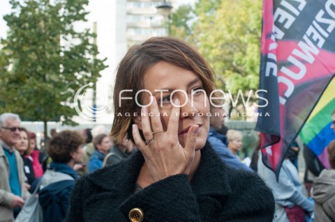  24.09.2017 WARSZAWA<br />DEMONSTRACJA DOSC UPOKARZANIA POLEK<br />N/Z MAJA OSTASZEWSKA<br /> 