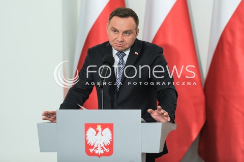  25.09.2017 WARSZAWA <br />OSWIADCZENIE PREZYDENTA W SPRAWIE PROJEKTOW O SADZIE NAJWYZSZYM I KRAJOWEJ RADZIE SADOWNICTWA<br />N/Z PREZYDENT RP ANDRZEJ DUDA<br /> 