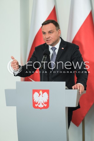  25.09.2017 WARSZAWA <br />OSWIADCZENIE PREZYDENTA W SPRAWIE PROJEKTOW O SADZIE NAJWYZSZYM I KRAJOWEJ RADZIE SADOWNICTWA<br />N/Z PREZYDENT RP ANDRZEJ DUDA<br /> 